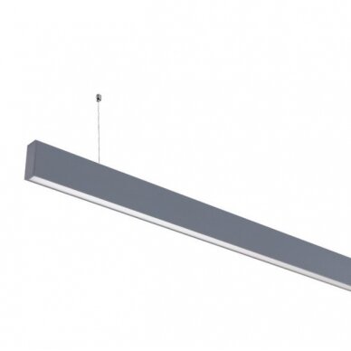 LED Linear Suspended Light, UP-Down, Non-Linkable, 50W, Silver Body, Neutral Light 1