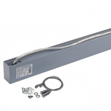 LED Linear Suspended Light, Linkable, 50W, Silver Body, Neutral Light 2