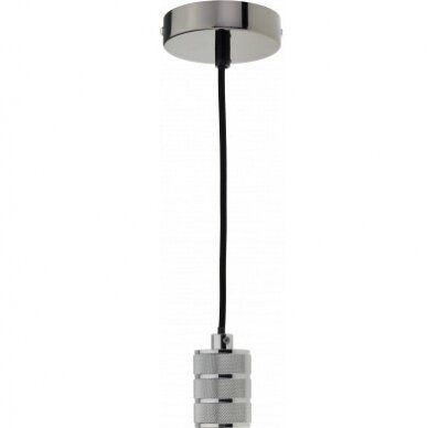 LED lubų lempos laikiklis, chrominis, "pintas" laidas 1