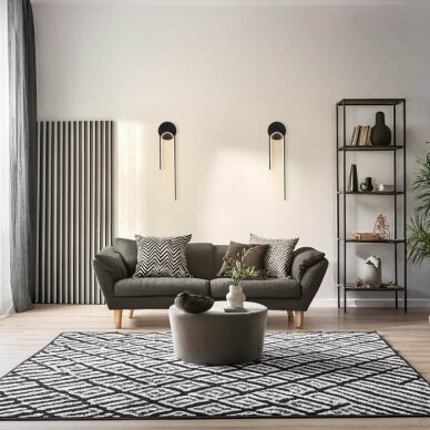 LED lubų šviestuvas, 10W, juodas smėlis, šilta balta šviesa 3