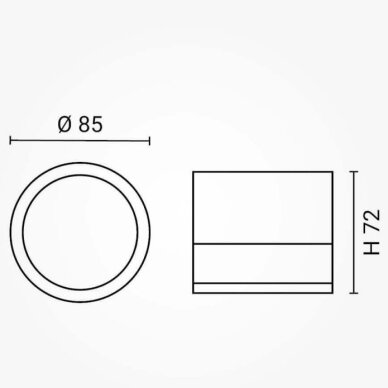 LED Surface Downlight, 12W, Round, White 5