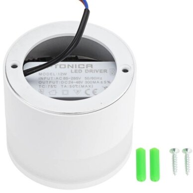 LED Surface Downlight, 12W, Round, White 1