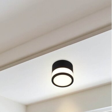 LED Surface Downlight, 12W, Round, Black 3