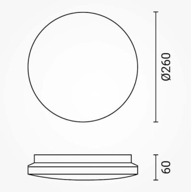 LED Ceiling Light, 12W, DIP-Switch, Matt Cover, CCT 5