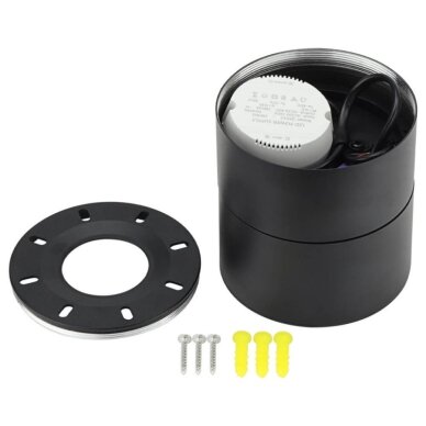 LED Downlight, 12W, Black, Adjustable, Warm Light 2
