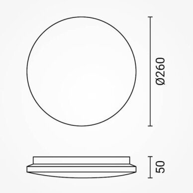 LED lubų šviestuvas, 12W, šalta balta šviesa 4