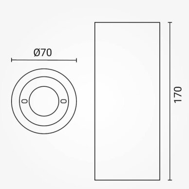 LED Ceiling Lamp, 170 mm 4