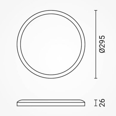 LED Ceiling Light, White Body, 18W, CCT RGB 18W 3