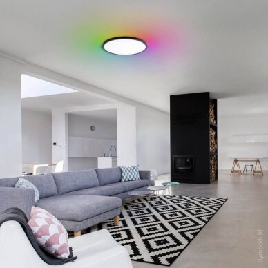 LED Ceiling Light, Black Body, 18W, CCT RGB 24W 2