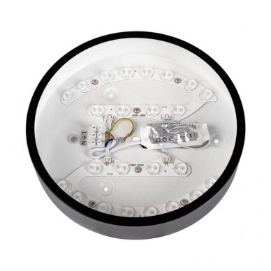 LED Ceiling Light, Black Body, Round, 18W, Neutral Light 1