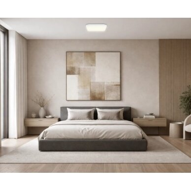 LED Ceiling Light, Square, Microwave Sensor, 18W, CCT 3000K-6000K 5