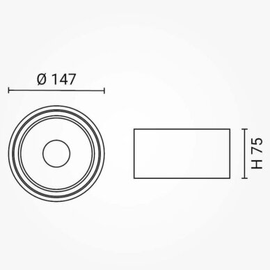 LED Downlight, 20W, Round, Rotatable, Black, CCT 6