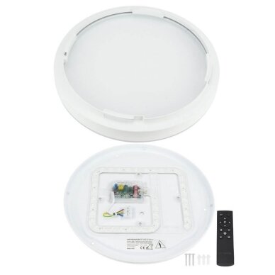 LED lubų šviestuvas, 20W, apvalus, sidabrinis, atmintis, nuotolinis valdymas, CCT šviesa 3 LED lubų šviestuvas, 20W, apvalus, sidabrinis, atmintis, nuotolinis valdymas, CCT šviesa 3