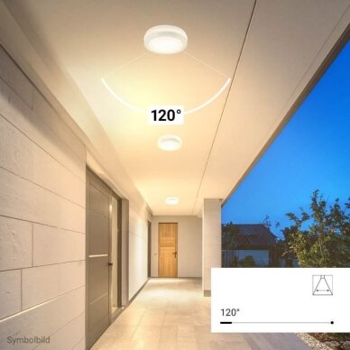 LED Outdoor Ceiling Light, White, 20W, CCT 4