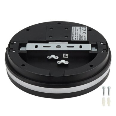 LED Outdoor Ceiling Light, Black, 20W, CCT, Microwave Sensor 1