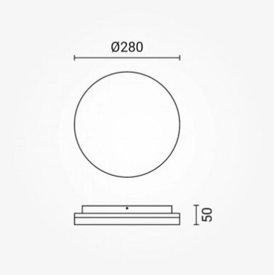 LED Ceiling Light, Round, 24W, CCT 3000K-6000K 4