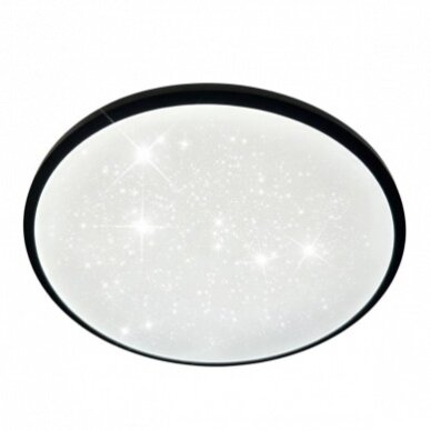 LED Ceiling Light, 24W, Black/White, Memory, Remote Control, 3CCT