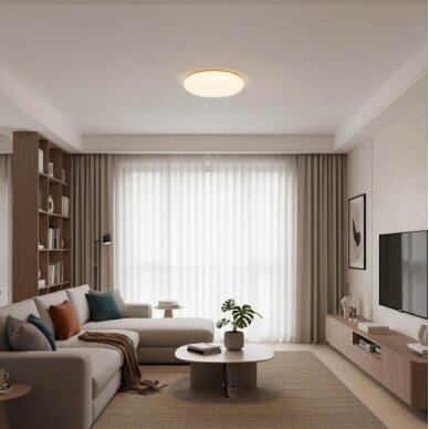 LED Ceiling Light, White Body, 24W, 3CCT 4