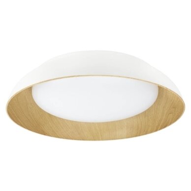 LED Ceiling Light, 24W, White/Wood, CCT Light