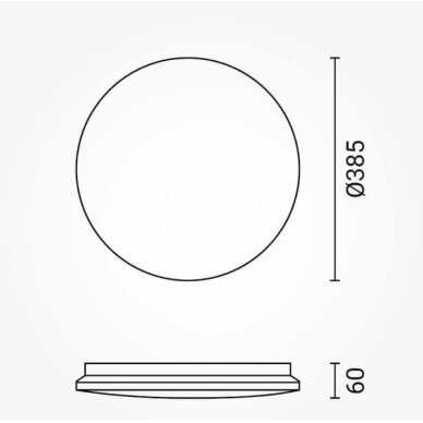 LED Ceiling Light, 24W, DIP-Switch, Matt Cover, CCT 5