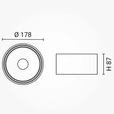 LED Downlight, 30W, Round, Rotatable, Black, CCT 6