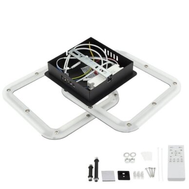 LED Ceiling Lamp, 30W, Black, Dimmable, Remote Control, CCT 1