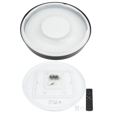 LED lubų šviestuvas, 36W, apvalus, juodas, atmintis, nuotolinis valdymas, CCT šviesa 3 LED lubų šviestuvas, 36W, apvalus, juodas, atmintis, nuotolinis valdymas, CCT šviesa 3