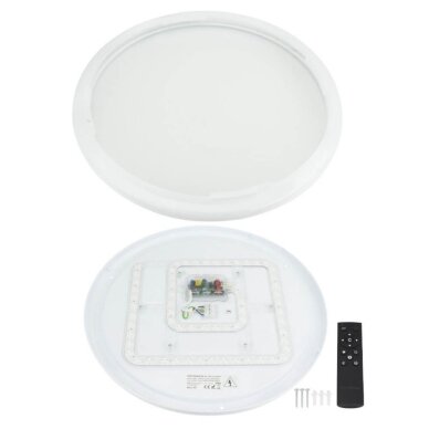 LED lubų šviestuvas, 36W, apvalus, juodas/baltas, atmintis, nuotolinis valdymas, CCT šviesa 3