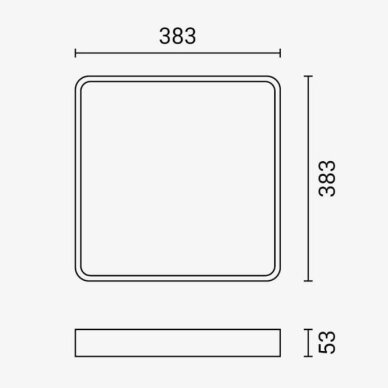 LED Ceiling Light, White Body, Square, 30W, Neutral Light 4
