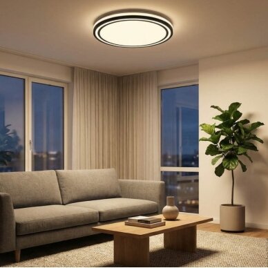 LED Ceiling Light, 36W, White/Black, CCT Light 4