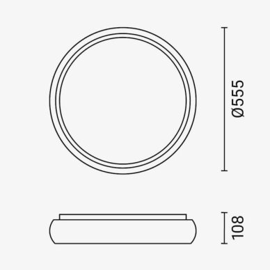 LED Ceiling Light, 36W, White/Wood, CCT Light 6