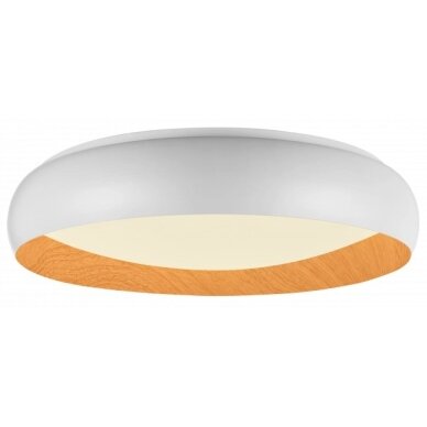 LED Ceiling Light, 36W, White/Wood, CCT Light