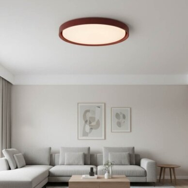 LED lubų šviestuvas, 36W, baltas/raudonas aksomas, CCT šviesa 4
