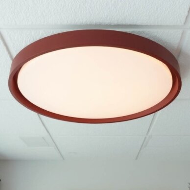 LED lubų šviestuvas, 36W, baltas/raudonas aksomas, CCT šviesa 5