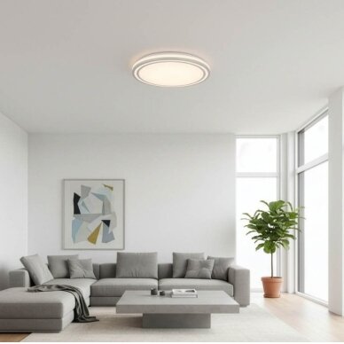 LED Ceiling Light, 36W, White/Silver, CCT Light 4