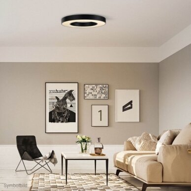 LED lubų šviestuvas, 36W, juodas, apvalus, šilta balta šviesa 3 LED lubų šviestuvas, 36W, juodas, apvalus, šilta balta šviesa 3