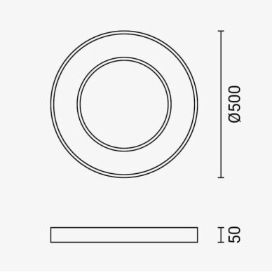 LED Ceiling Light, Round Shape, Black Body, 36W, Warm Light 5