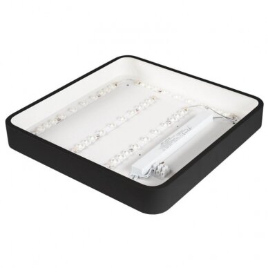 LED lubų šviestuvas, 36W, juodas, kvadratinis, neutrali balta šviesa 1 LED lubų šviestuvas, 36W, juodas, kvadratinis, neutrali balta šviesa 1