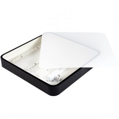 LED Ceiling Light, Black Body, Square, 30W, Neutral Light 2