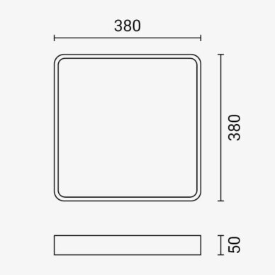 LED Ceiling Light, Black Body, Square, 30W, Neutral Light 4