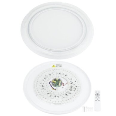 LED lubų šviestuvas, 40W, apvalus, juodas, atmintis, nuotolinis valdymas, RGB, CCT šviesa 1 LED lubų šviestuvas, 40W, apvalus, juodas, atmintis, nuotolinis valdymas, RGB, CCT šviesa 1