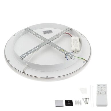LED lubų šviestuvas, 42W, sidabrinis, dimeriuojamas, nuotolinis valdymas, CCT 3 LED lubų šviestuvas, 42W, sidabrinis, dimeriuojamas, nuotolinis valdymas, CCT 3