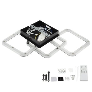 LED Ceiling Lamp, 45W, Black, Dimmable, Remote Control, CCT 1