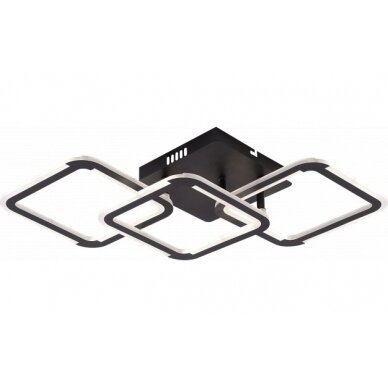 LED Ceiling Lamp, 45W, Black, Dimmable, Remote Control, CCT