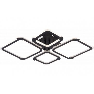 LED Ceiling Lamp, 50W, Black, Dimmable, Remote Control, CCT