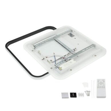 LED Ceiling Lamp, 60W, White/Black, Dimmable, Remote Control, CCT 3