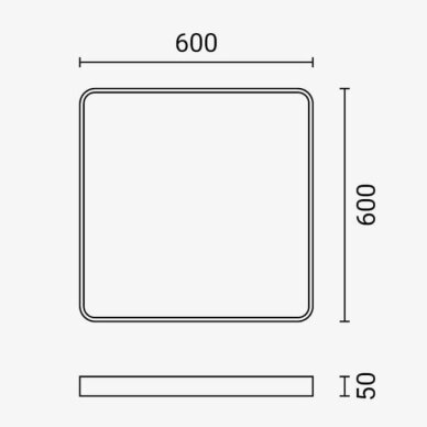 LED lubų šviestuvas, 64W, baltas, kvadratinis, neutrali balta šviesa 4 LED lubų šviestuvas, 64W, baltas, kvadratinis, neutrali balta šviesa 4