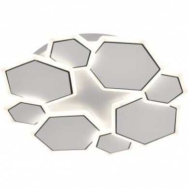 LED Ceiling Light, 68W, White/Grey, CCT Light, Remote Control