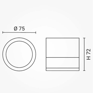 LED Surface Downlight, 7W, Round, Black 5