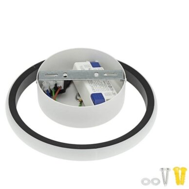 LED lubų šviestuvas, 7W, juodas, šilta balta šviesa 2